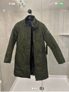 Women Olive Green Parka Coat - Brand Unspecified